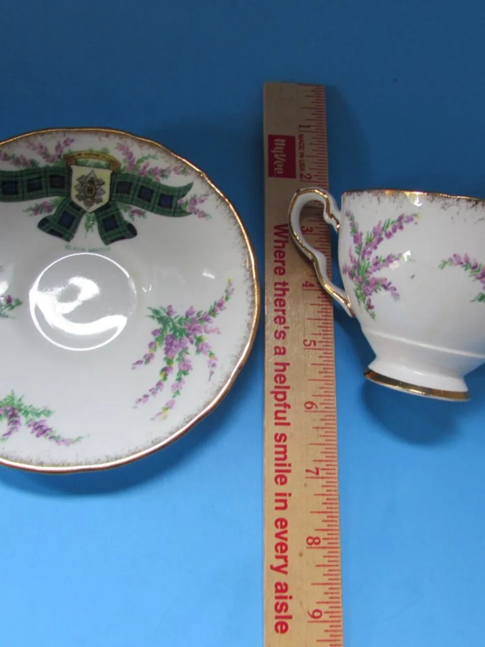 Royal Stafford Cup Saucer Tartan Series Black Watch Bone China
